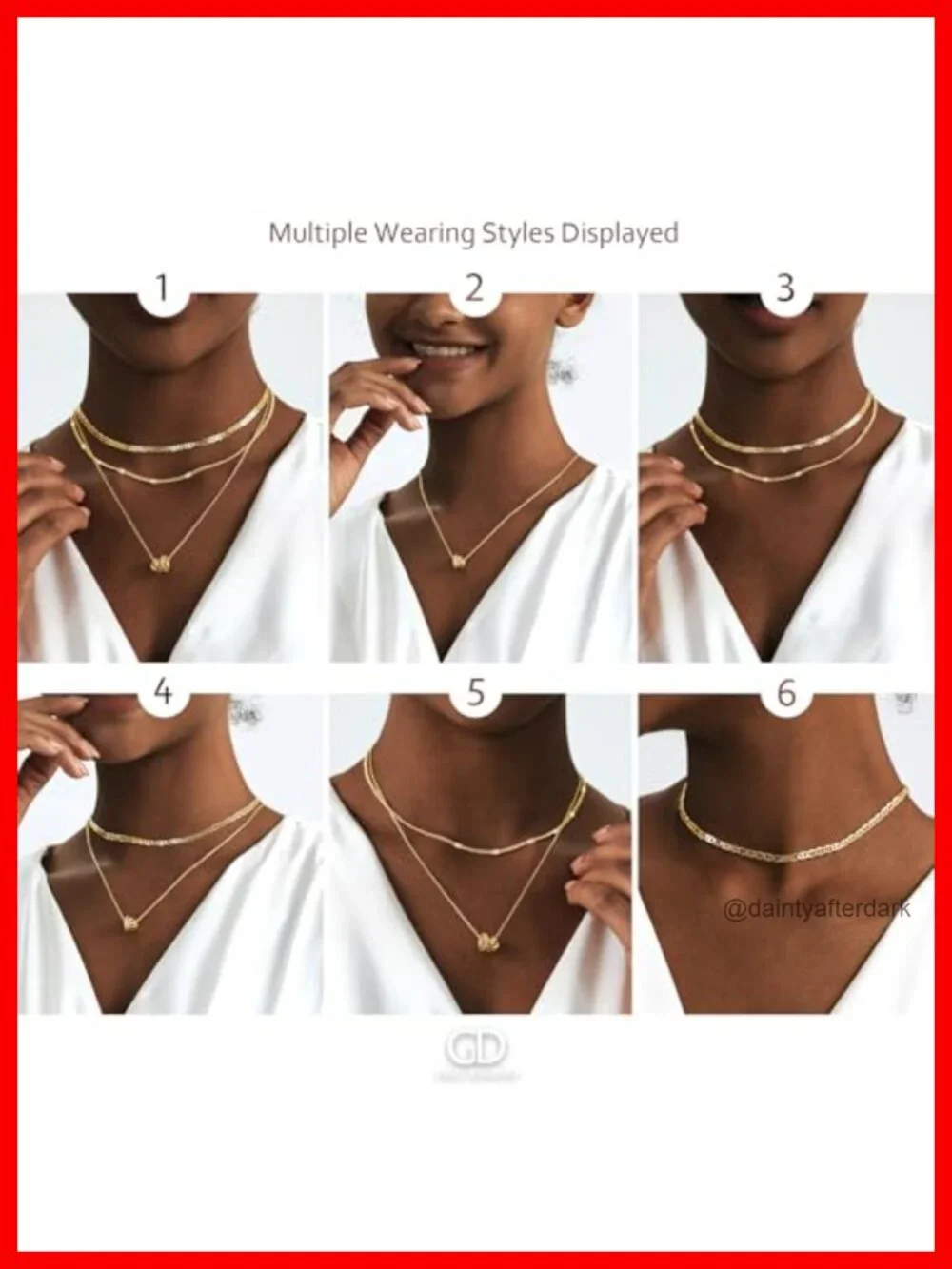 Layered CZ Rondelle Pendant Necklace Set 14K Gold Plated Mariner Chain Dainty